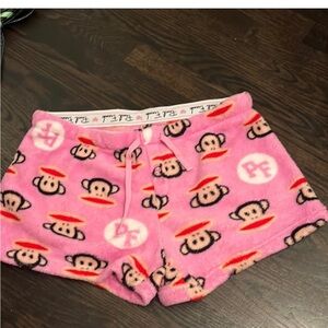 Paul frank pink monkey Fleece Shorts boxers size large